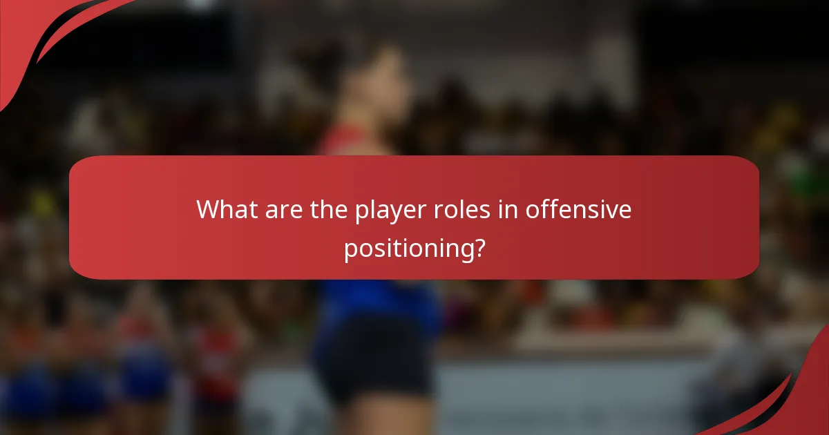What are the player roles in offensive positioning?